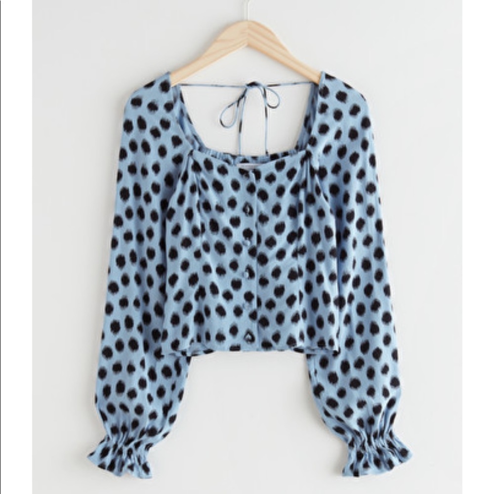 NWT & Other Stories Blue Dots Sweetheart neck Long